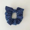 Accessories Proud Poppy Clothing Hair Accessories | Mini Bow Scrunchie - Navy Polka Dot