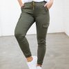 Clothing Proud Poppy Clothing Pants | Florence Denim Joggers In Khaki